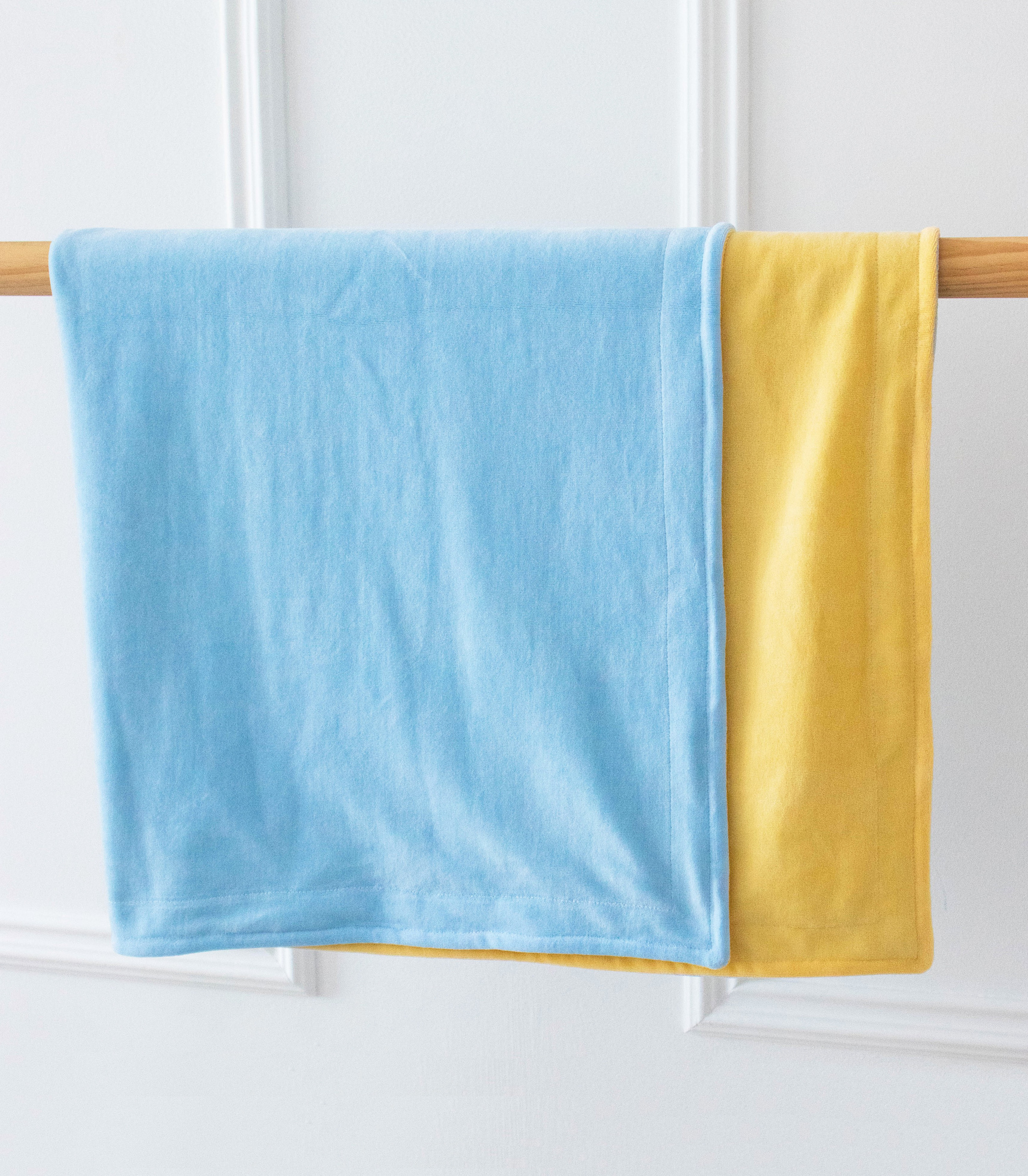 Плед велюр дитячий демісезонний Жовто/блакитний