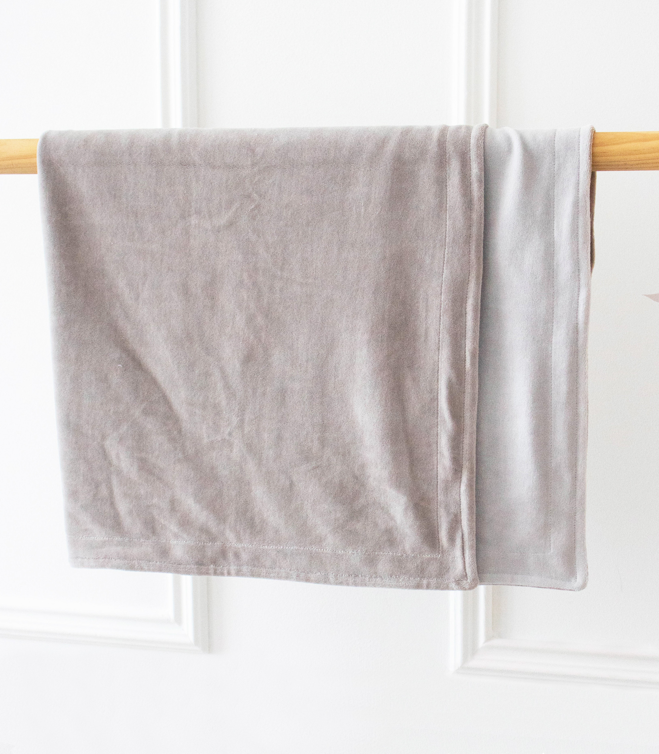 Плед велюр дитячий демісезонний Сірий/світло сірий