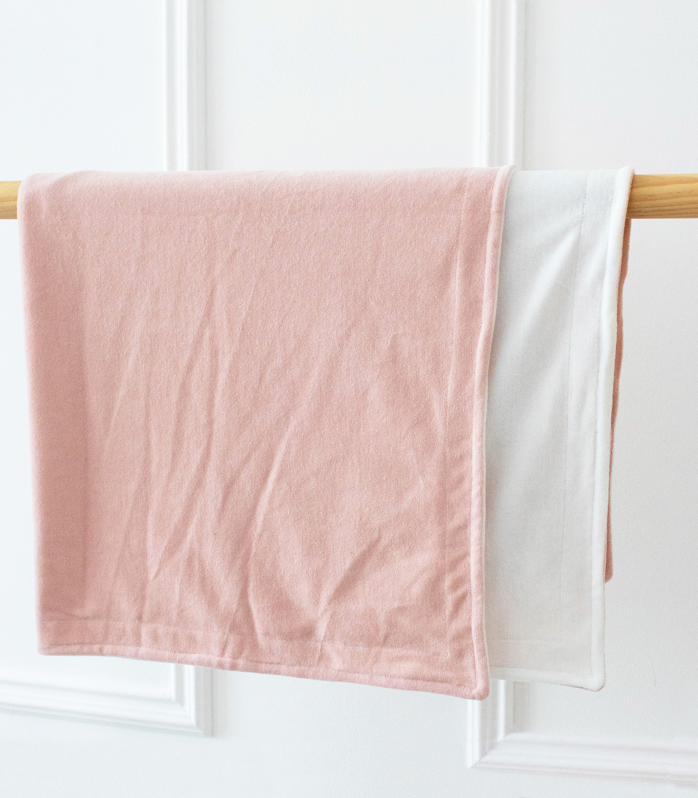 Плед велюр дитячий демісезонний Пудра/молочний