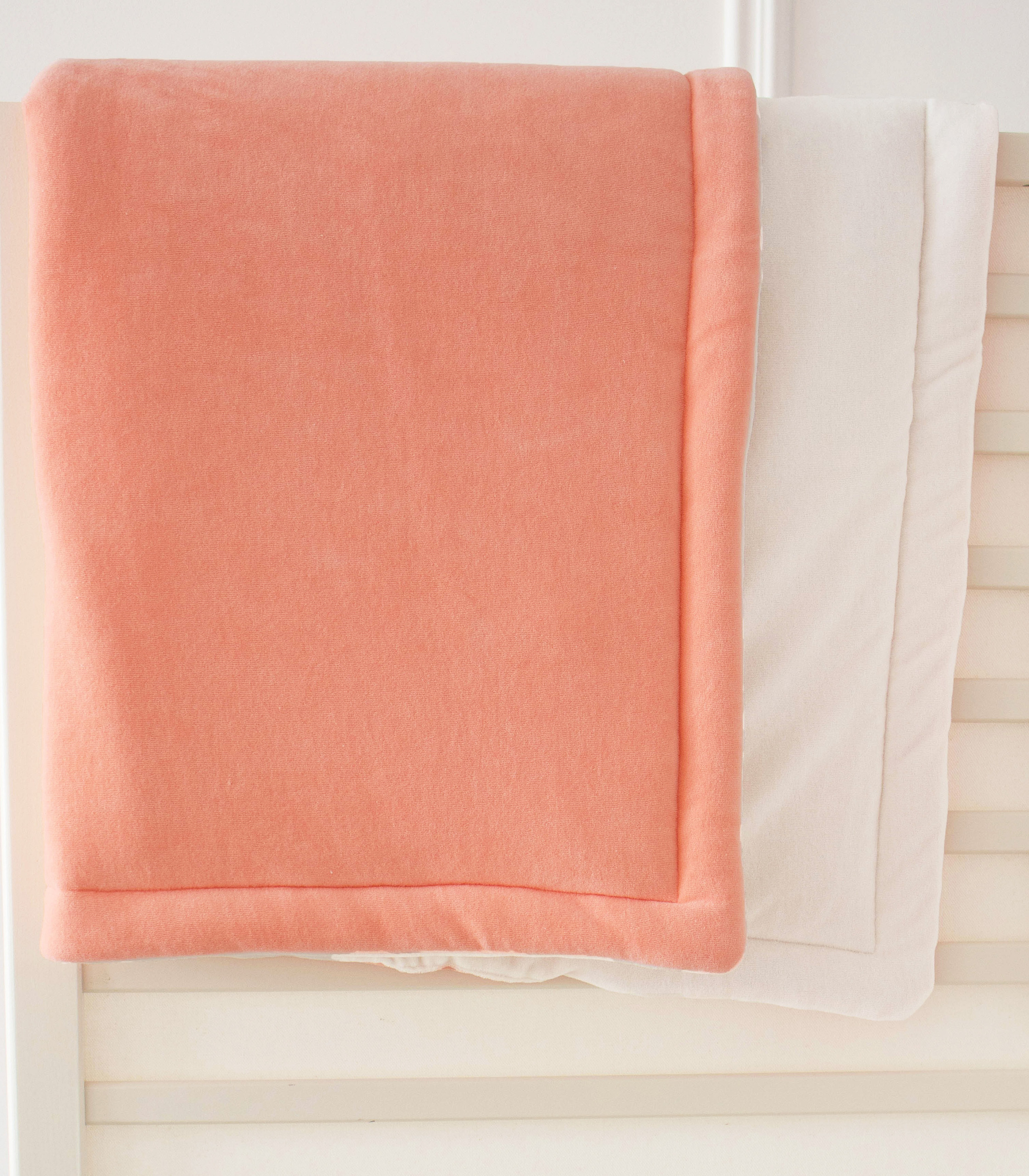 Плед утеплений Персик/молочний