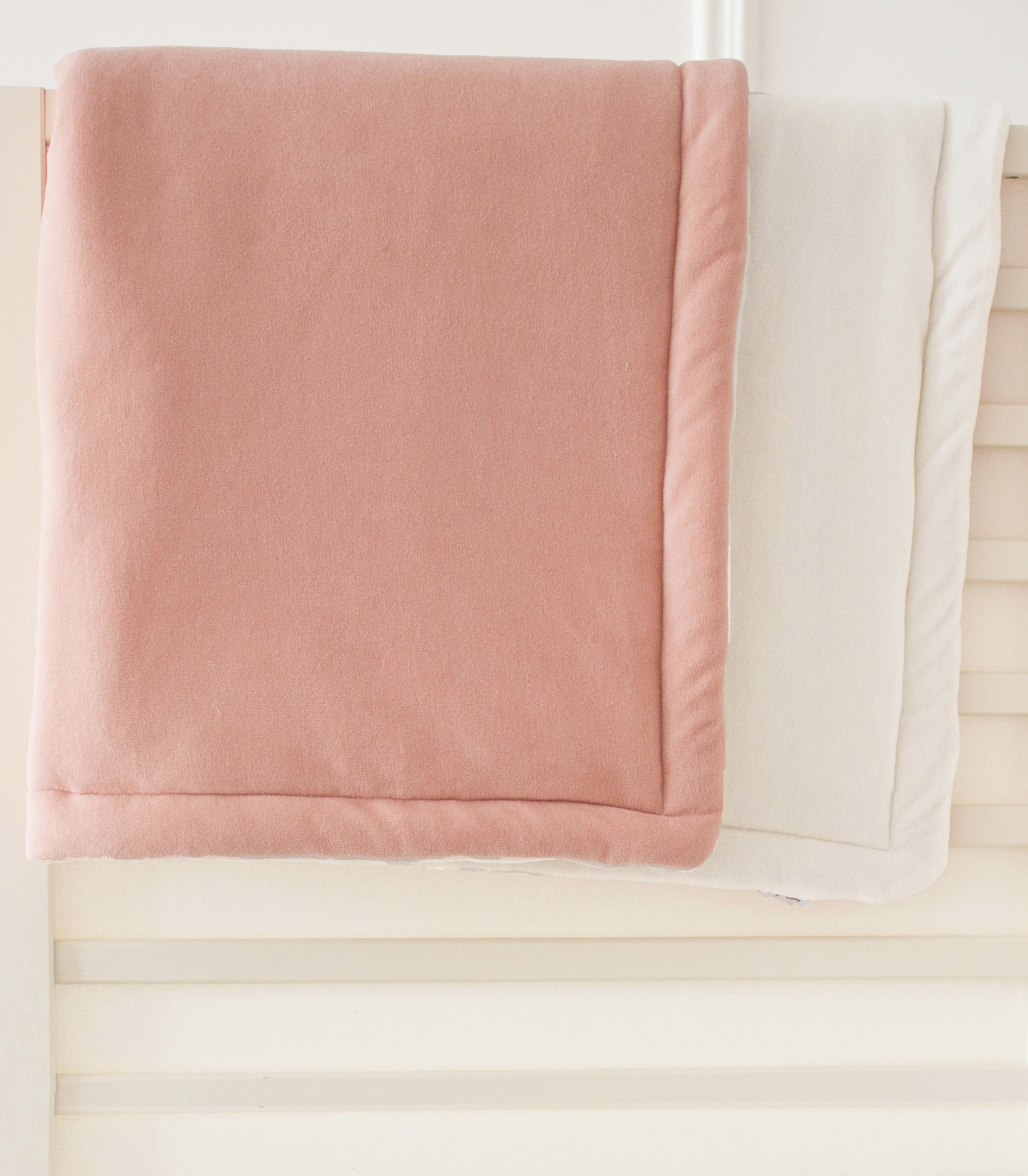 Плед утеплений Пудра/молочний