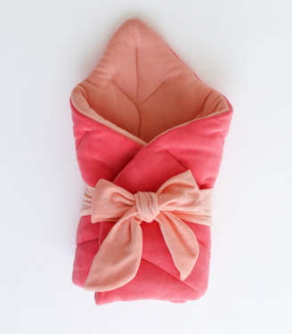 Конверт Листочок (із зав’язкою) Персик/Барбі