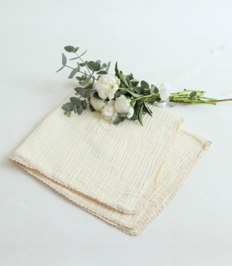 Крижма для хрещення муслінова молочна