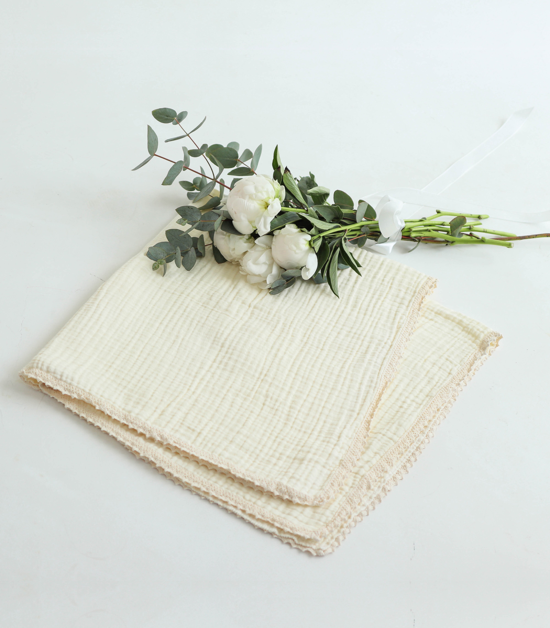 Крижма для хрещення муслінова молочна