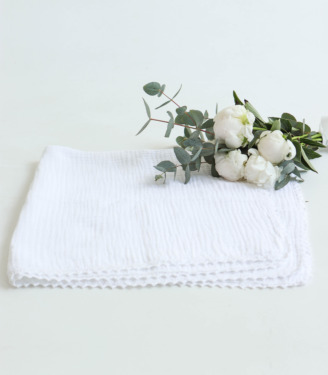 Крижма для хрещення муслінова біла