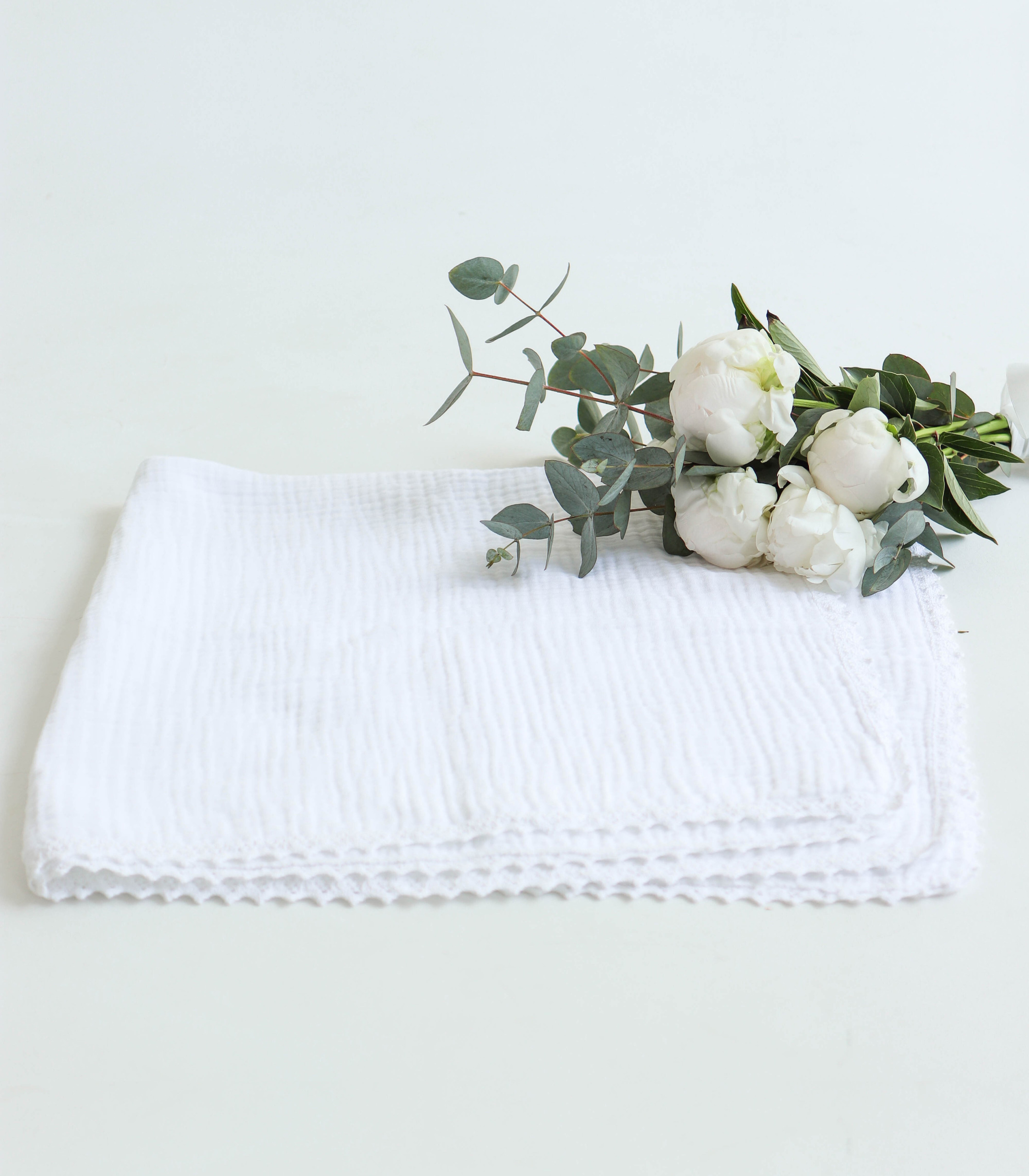 Крижма для хрещення муслінова біла