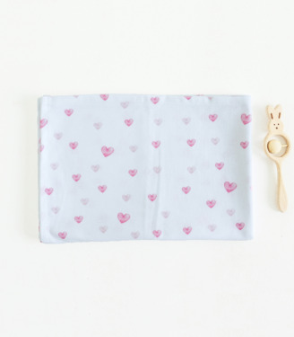 Набір пелюшок муслін+фланель “Сердечка”