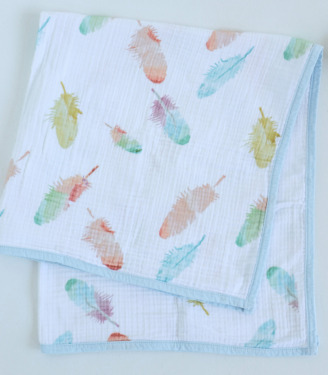 Плед мусліновий “Пір’я”