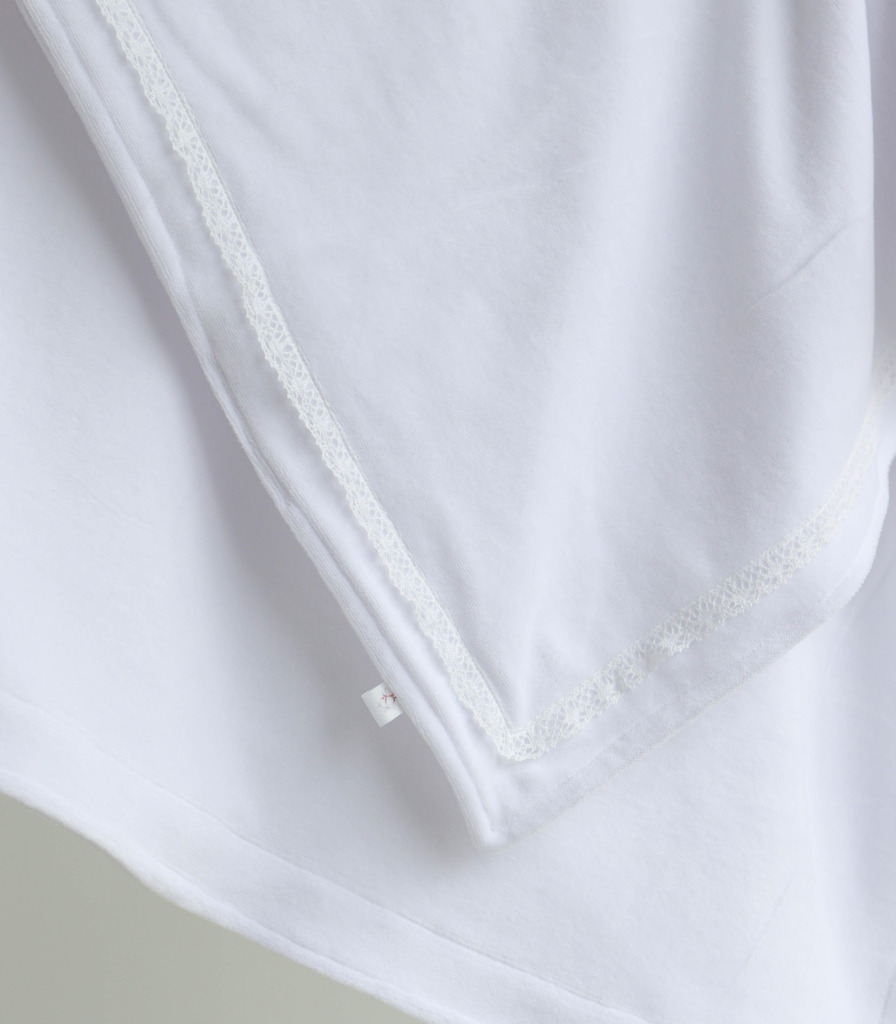 Крижма для хрещення велюрова з мереживом