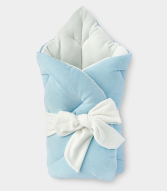 Конверт Листочок (із зав’язкою) Блакитний/молочний