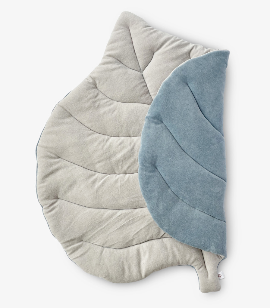 Килимок Листочок Джинс/світло сірий