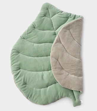 Килимок Листочок Фісташка/темно-сірий