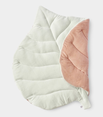 Килимок Листочок Пудра/молочний