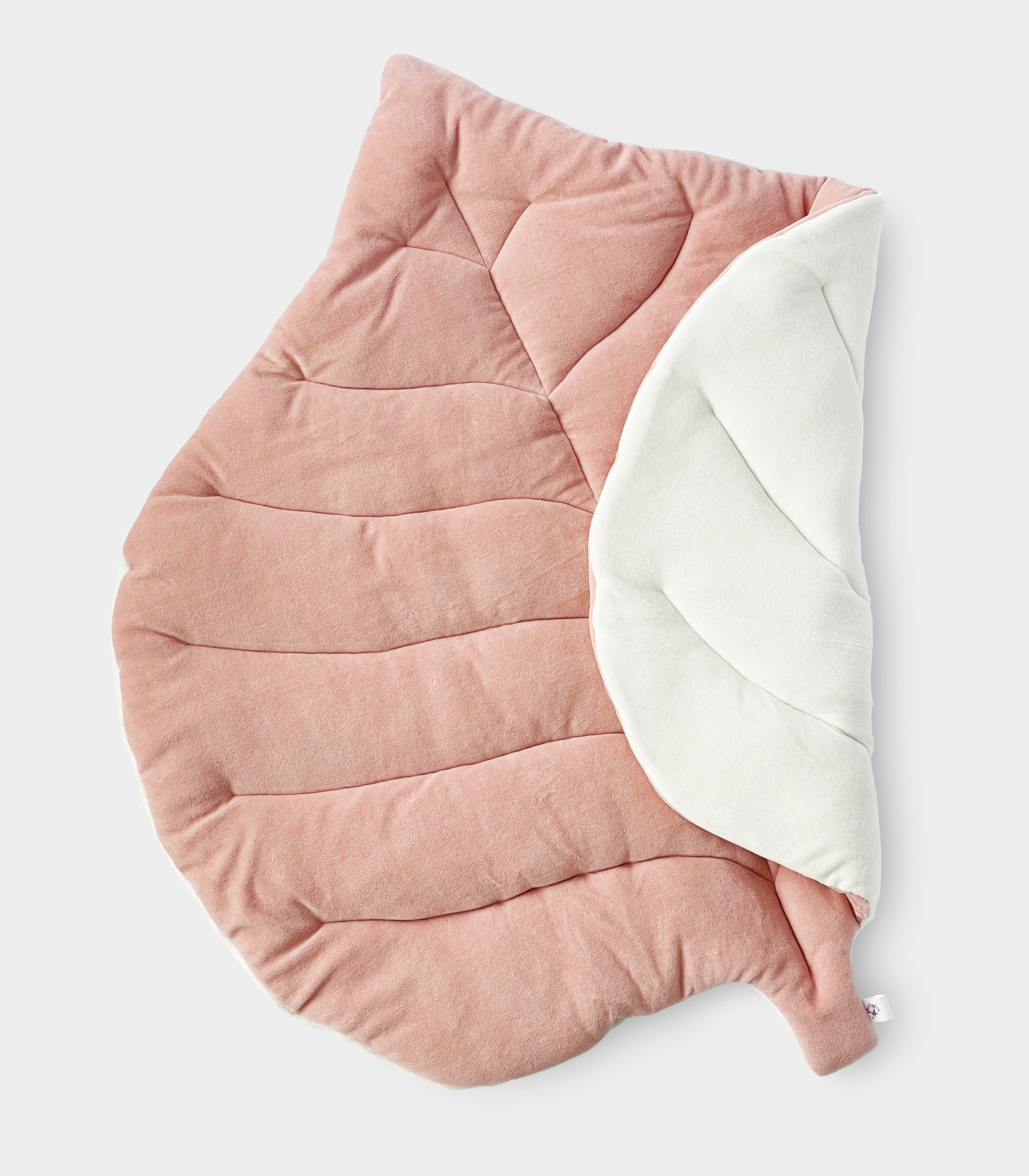 Килимок Листочок Пудра/молочний