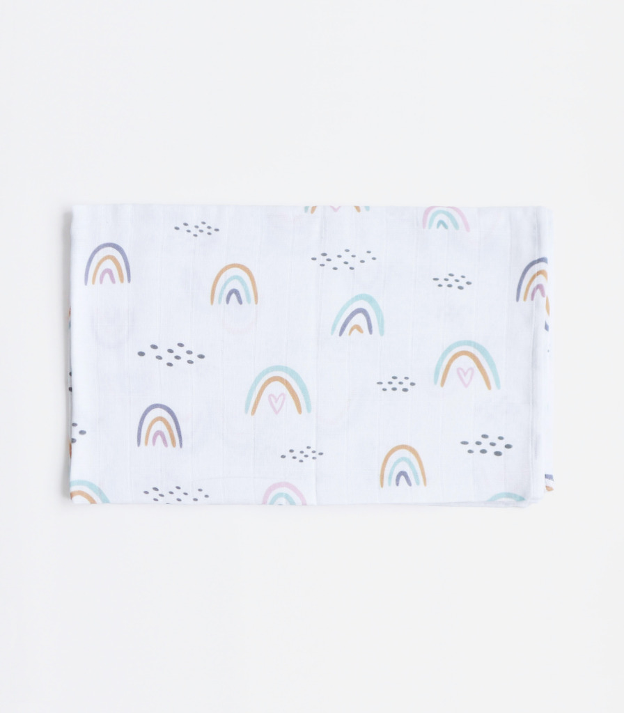 Набір пелюшок муслін+фланель “Веселки”