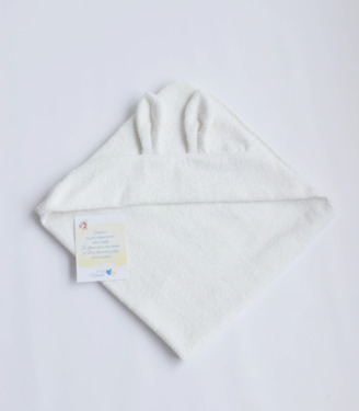 Махровий рушник Молочний (вушка)