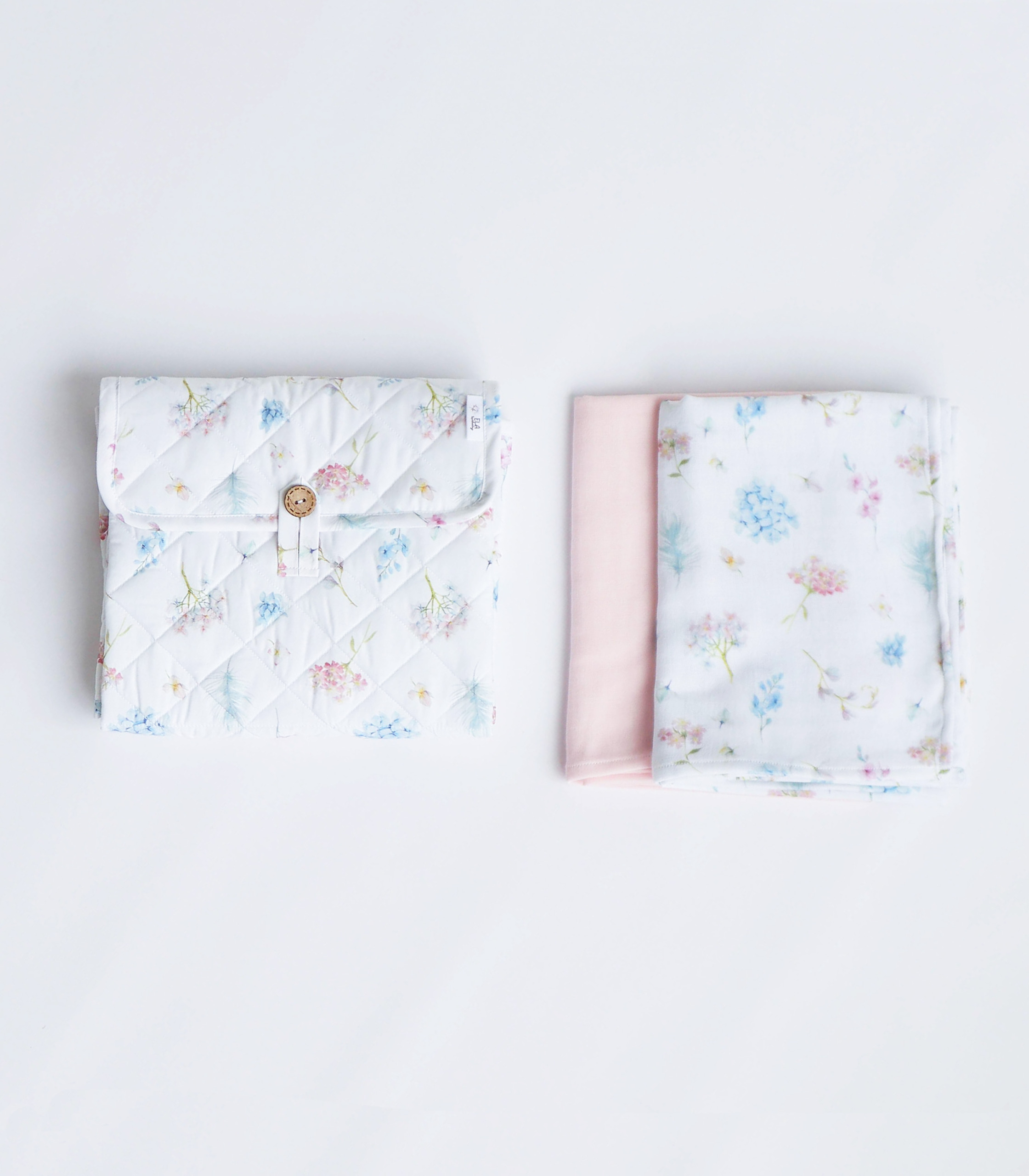 Комплект Пеленатор+пелюшки “Гортензії”