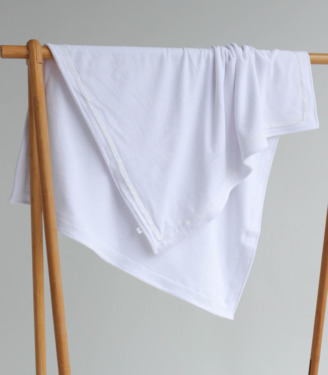 Крижма для хрещення велюрова з мереживом