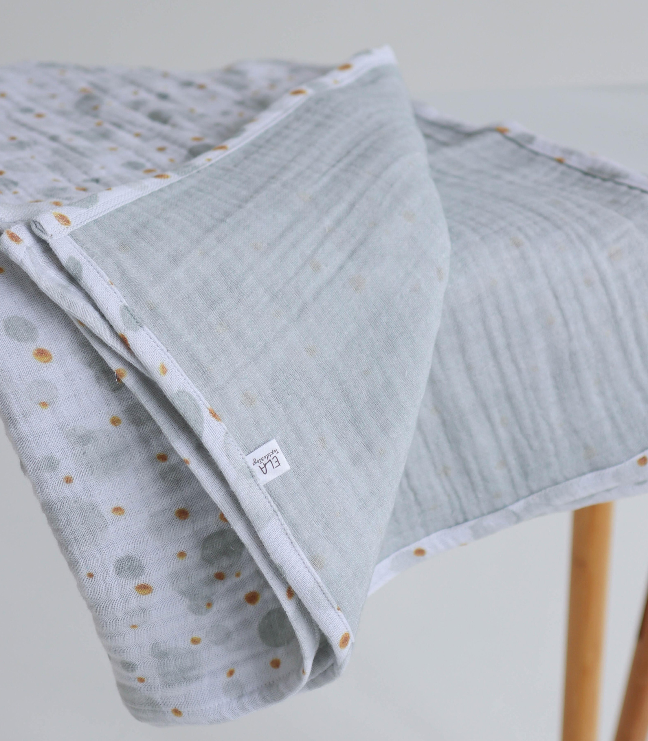 Плед мусліновий “Бульбашки Сірі”