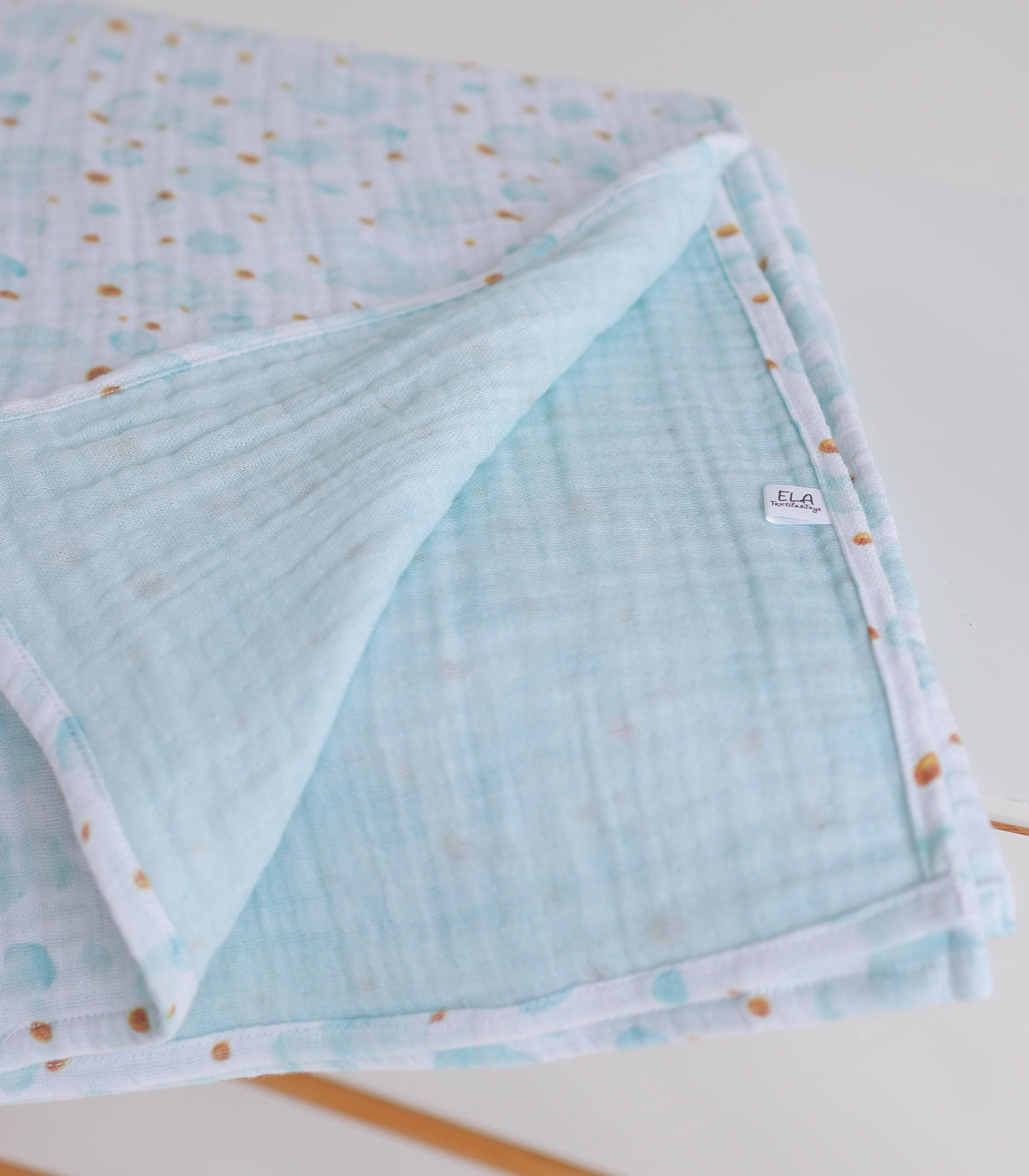 Плед мусліновий “Бульбашки М’ятні”