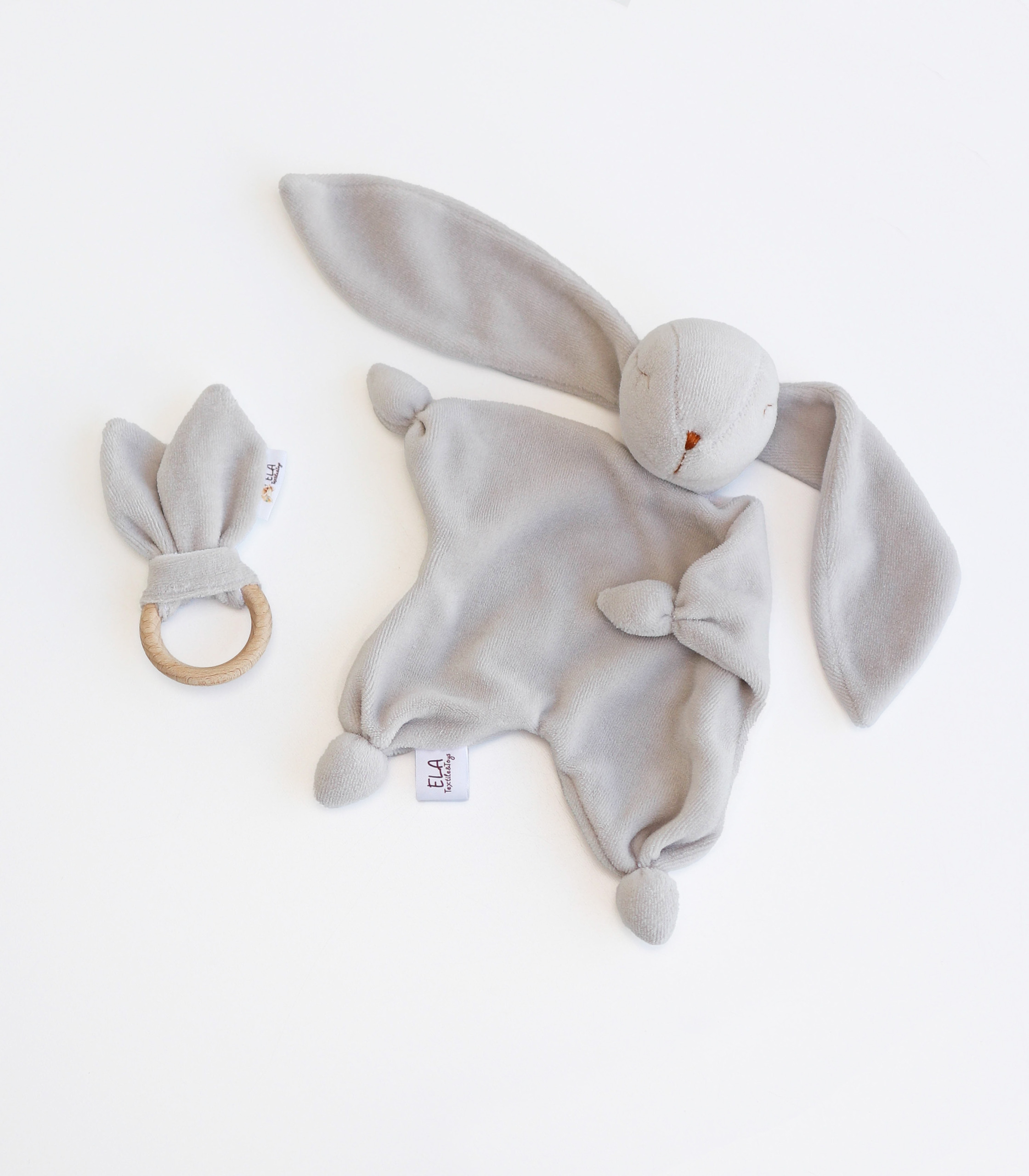 Комплект комфортер+ гризунець Світло-сірий