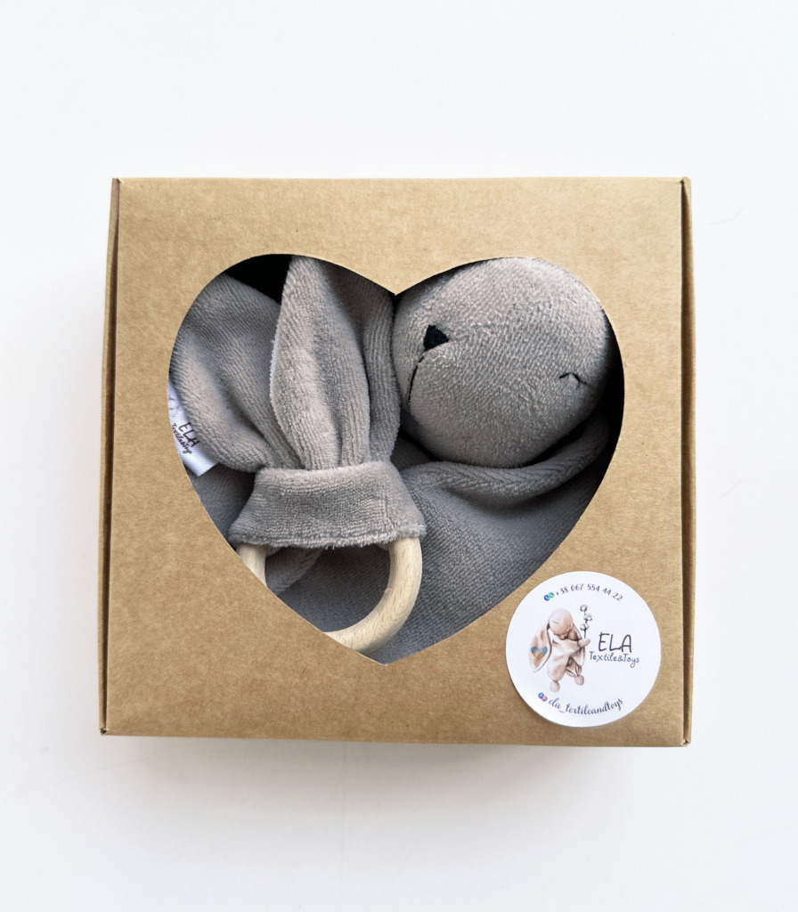 Комплект комфортер+ гризунець Темно-сірий