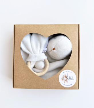 Комплект комфортер+ гризунець Молочний