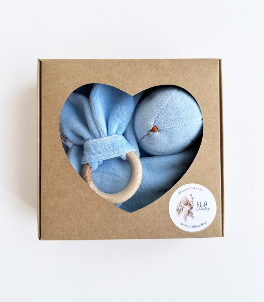 Комплект комфортер+ гризунець Блакитний