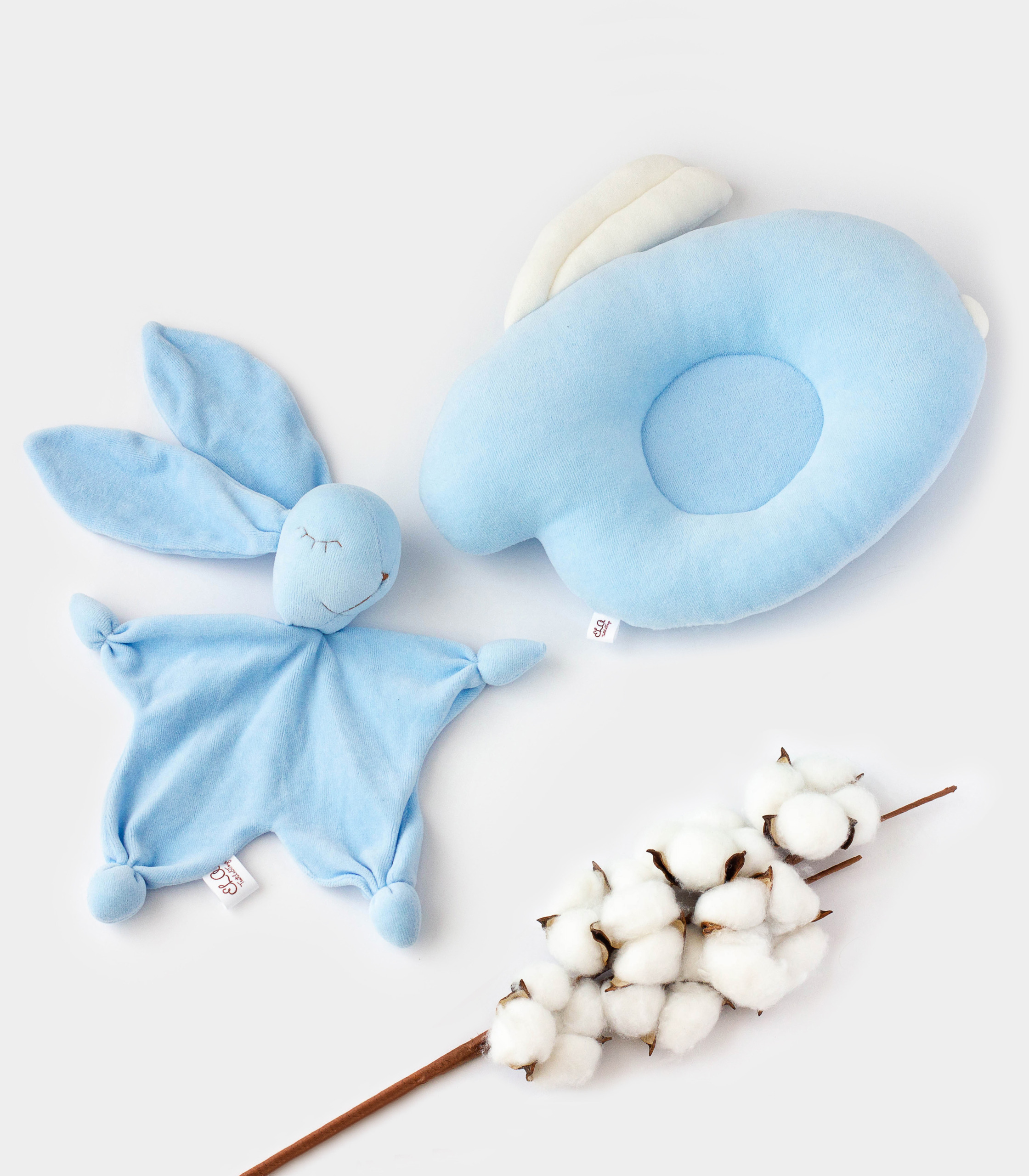 Комплект подушка+комфортер Блакитний