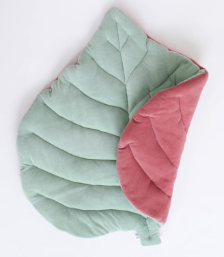 Килимок Листочок Суха роза/фісташка