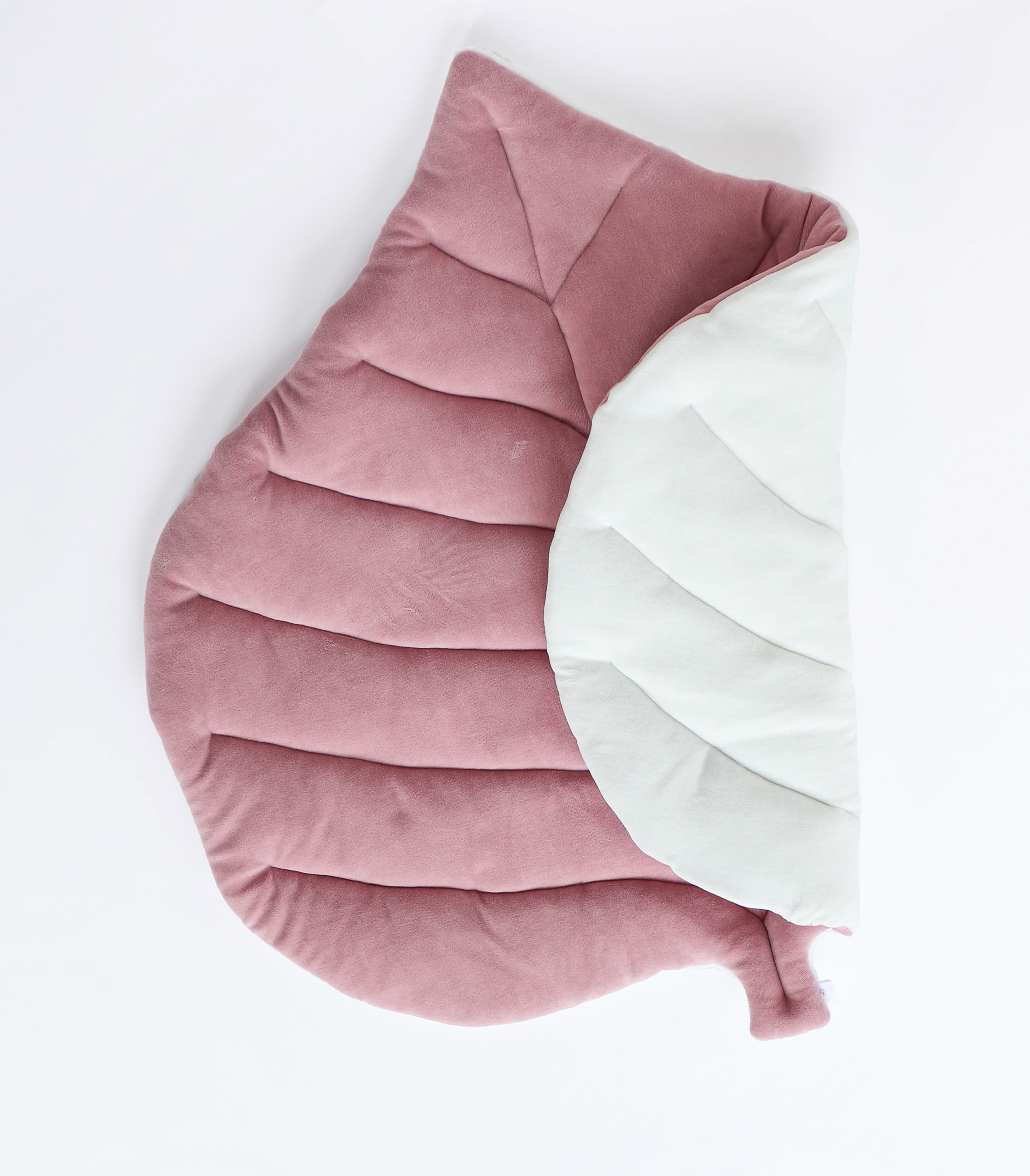 Килимок Листочок Темна пудра/молочний