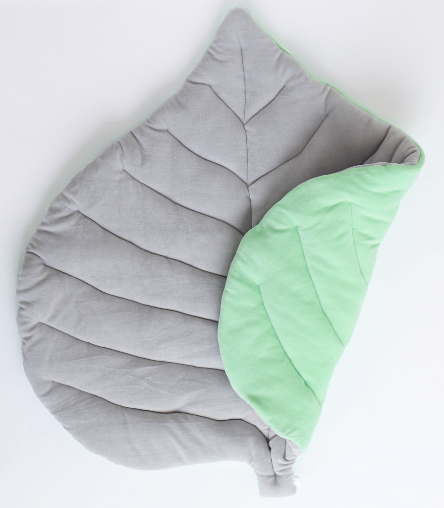 Килимок Листочок Салатовий/світло сірий