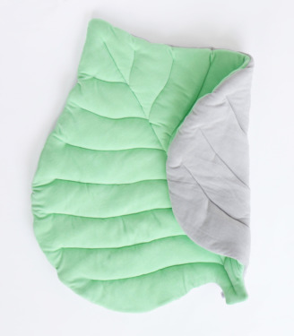 Килимок Листочок Салатовий/світло сірий