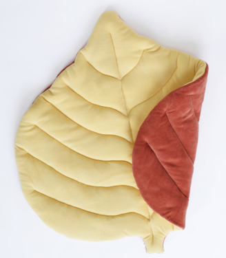 Килимок Листочок Терракотово/жовтий