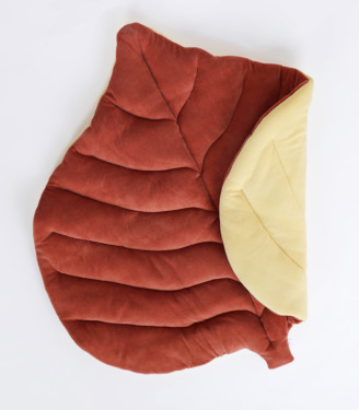 Килимок Листочок Терракотово/жовтий