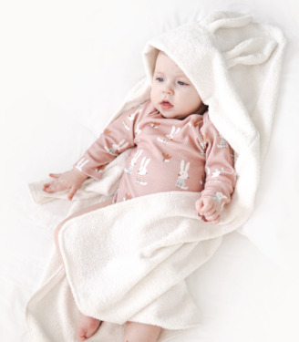 Махровий рушник Молочний (вушка)