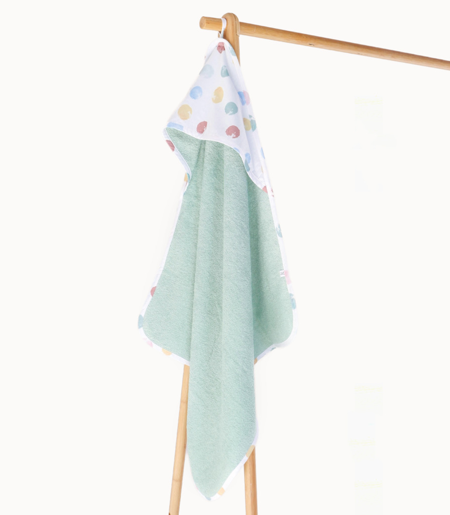 Махровий рушник Фісташковий (кружечки)