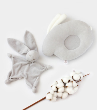 Комплект подушка+комфортер Світло-сірий