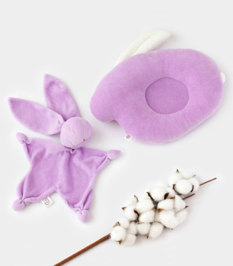 Комплект подушка+комфортер Бузковий