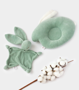 Комплект подушка+комфортер Фісташковий