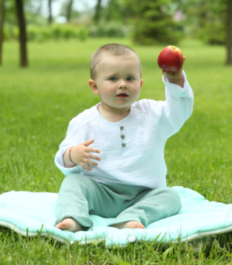 Костюм мусліновий “Білий/зелений”