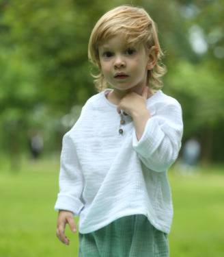 Костюм мусліновий “Білий/зелений”