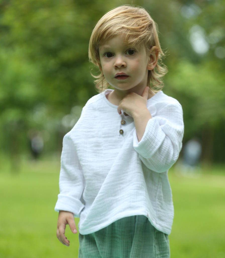 Костюм мусліновий “Білий/зелений”