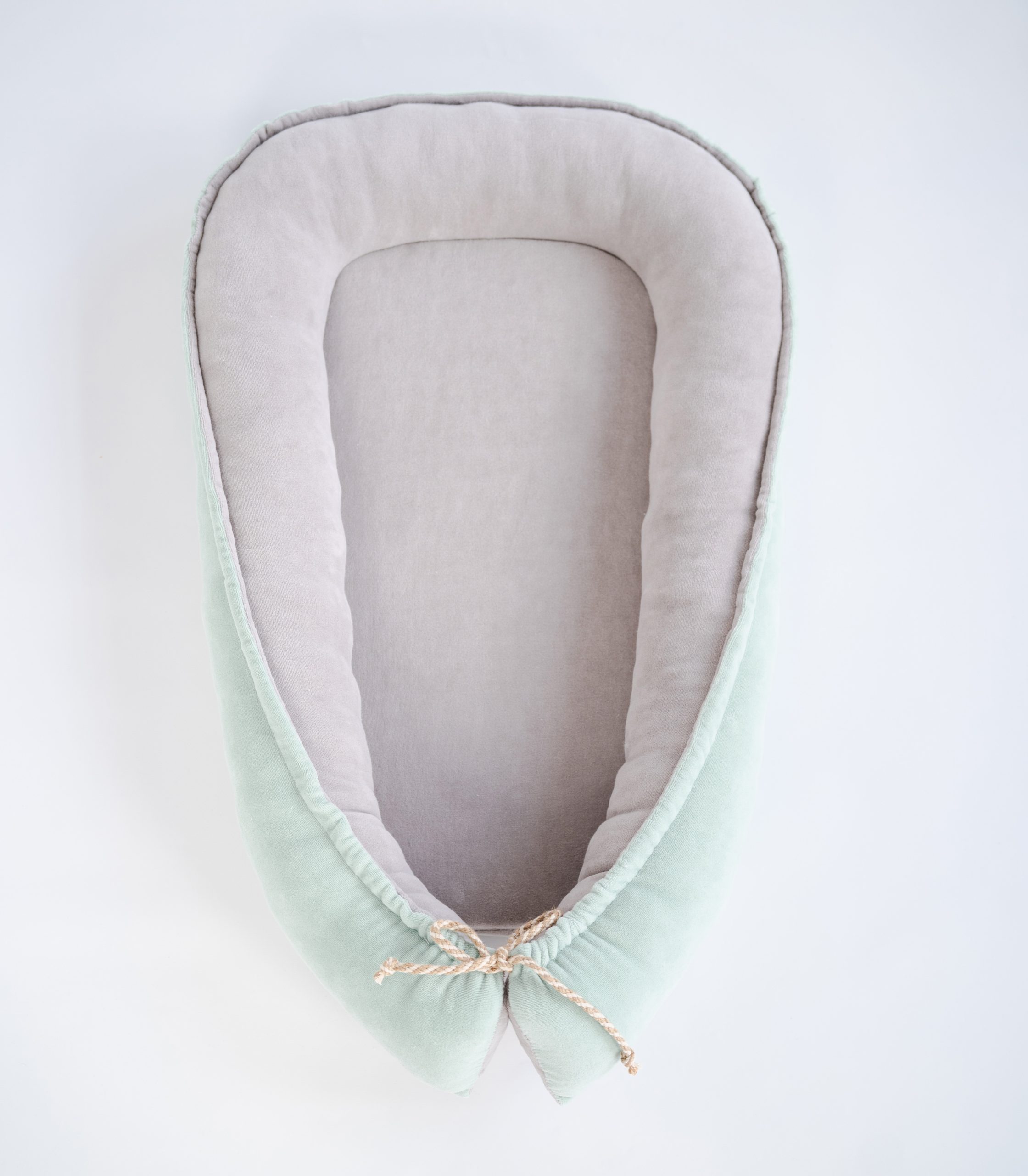 Кокон-позиціонер для новонароджених Фісташка/сірий