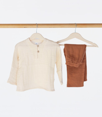 Костюм мусліновий “Беж/коричневий”