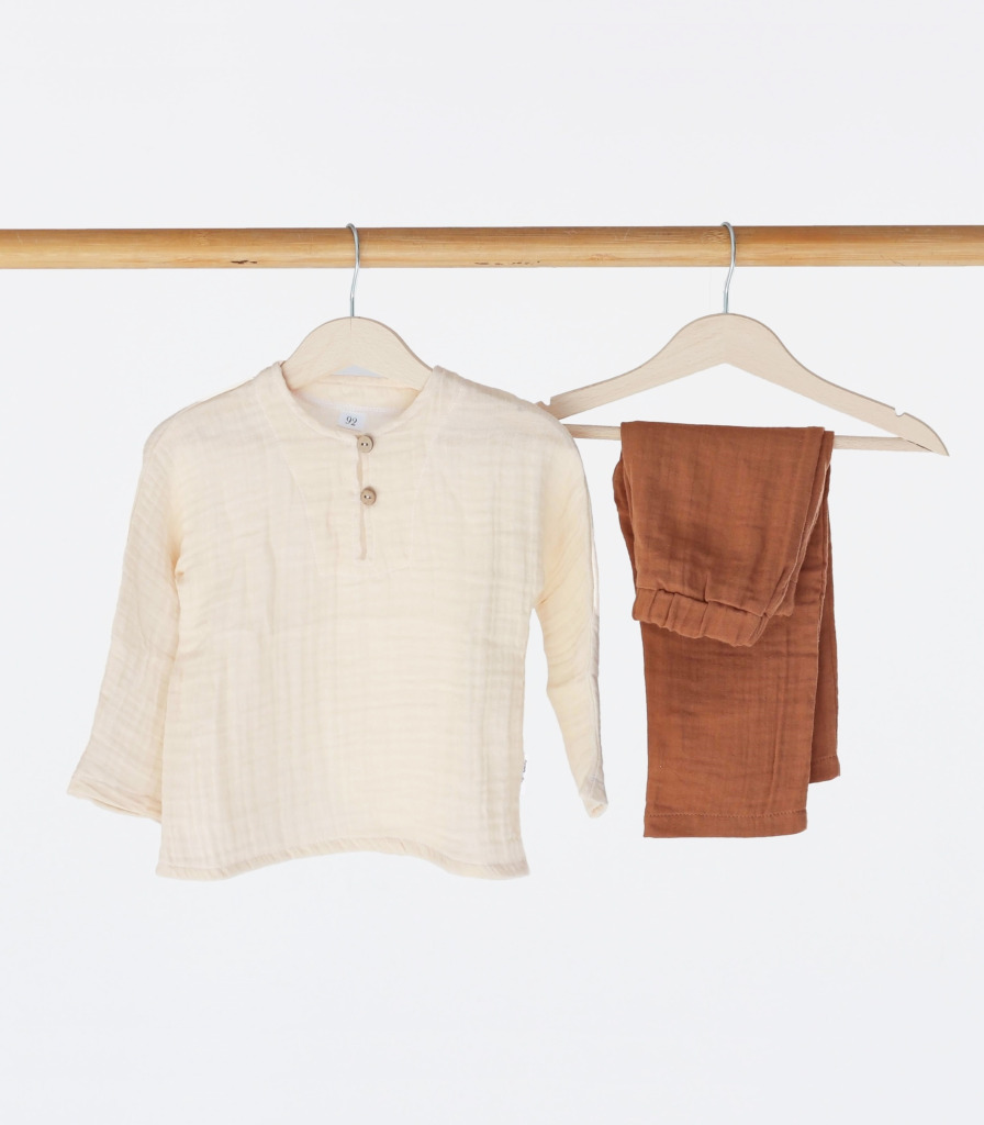 Костюм мусліновий “Беж/коричневий”