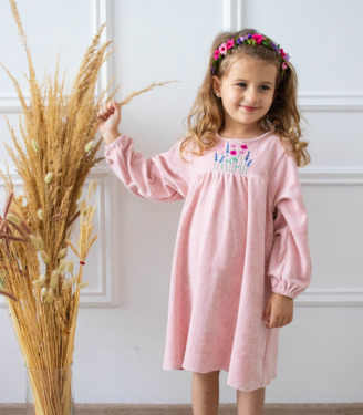 Вишиванка велюр “Пудра”