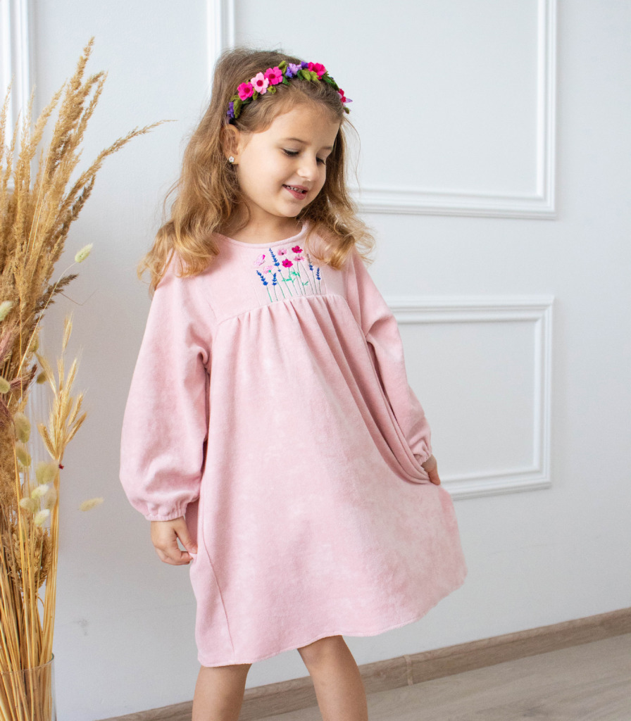 Вишиванка велюр “Пудра”
