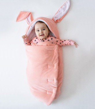 Спальник кокон Зайчик “Персиковий”