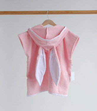 Пончо халат махровий Зайчик “Рожевий”